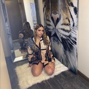 Versace Print T-Shirt Collar Dress